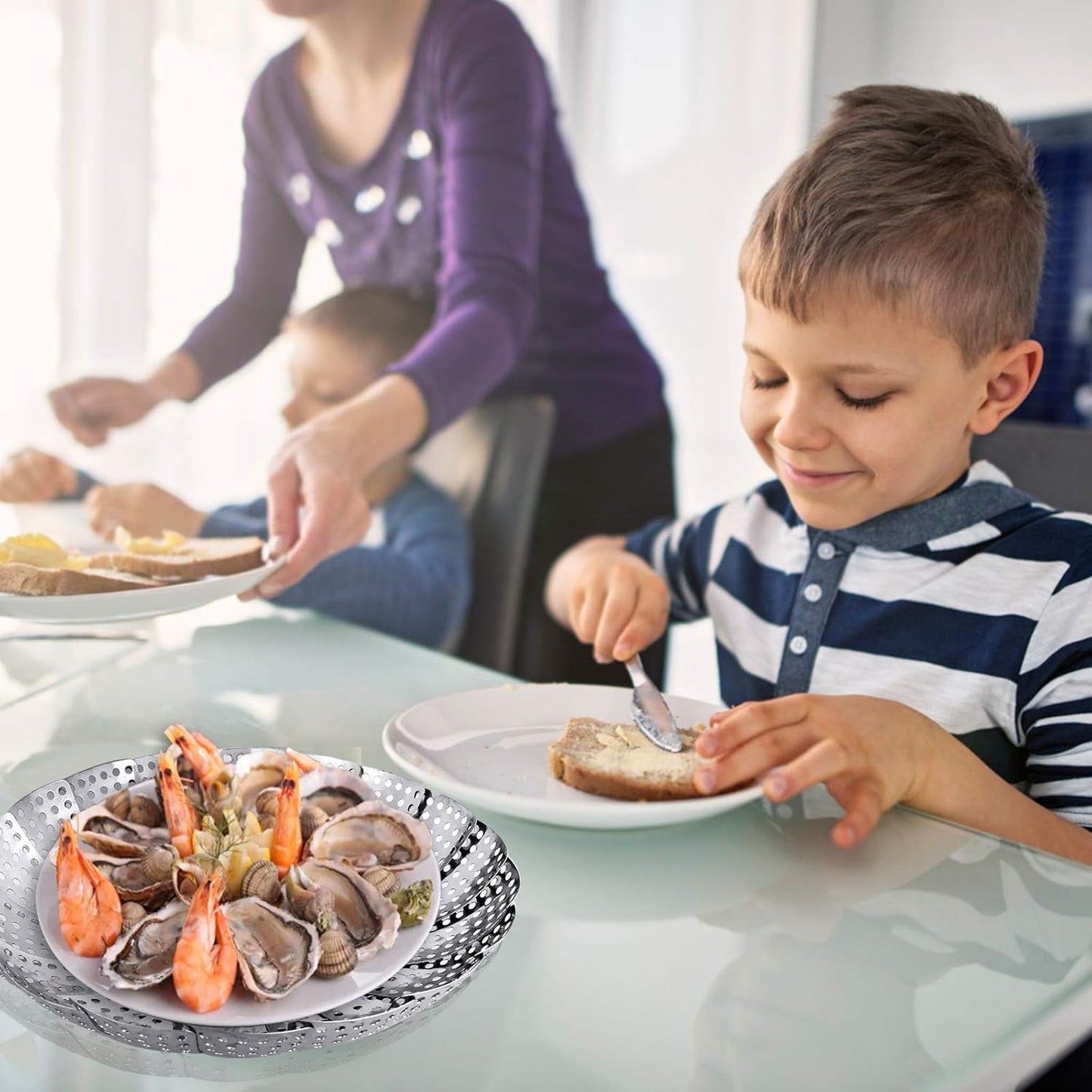 Stainless Steel Folding Collapsible Steamer Basket