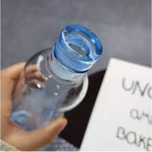 Clear Glass Water Bottle with Time Marker Cover
