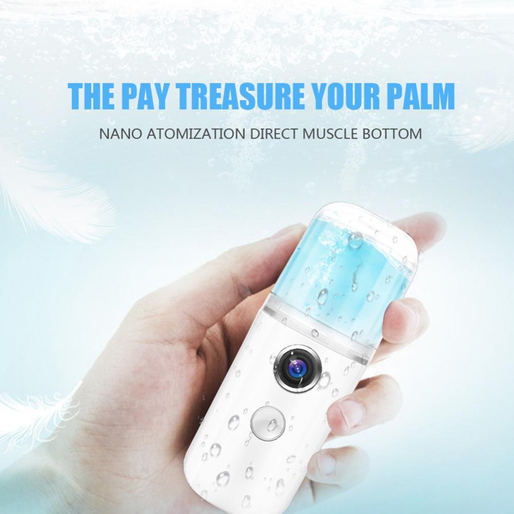 Mini Portable Rechargeable Mist Sprayer Facial Body Nebulizer Moisturizing Steamer Skin Care Tools 30ml