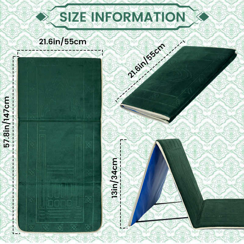Backrest Foldable Prayer Mat
