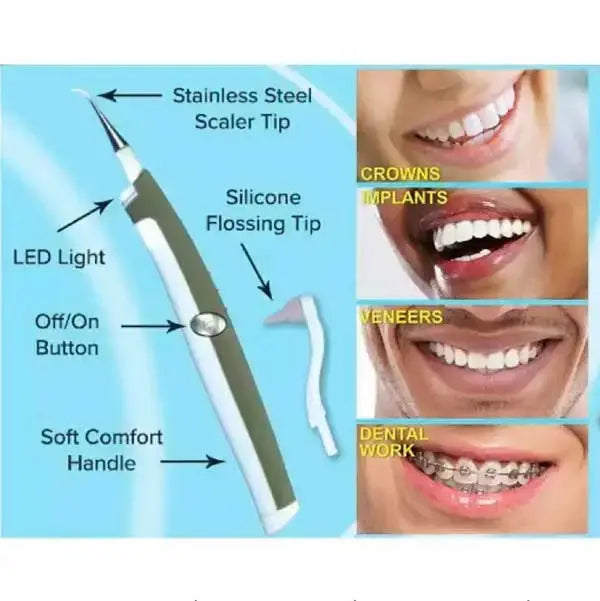 Sonic Pic Dental Cleaning System With Torch, Electric Calculus Teeth Cleaner Teeth Whitening *Free Shipping*