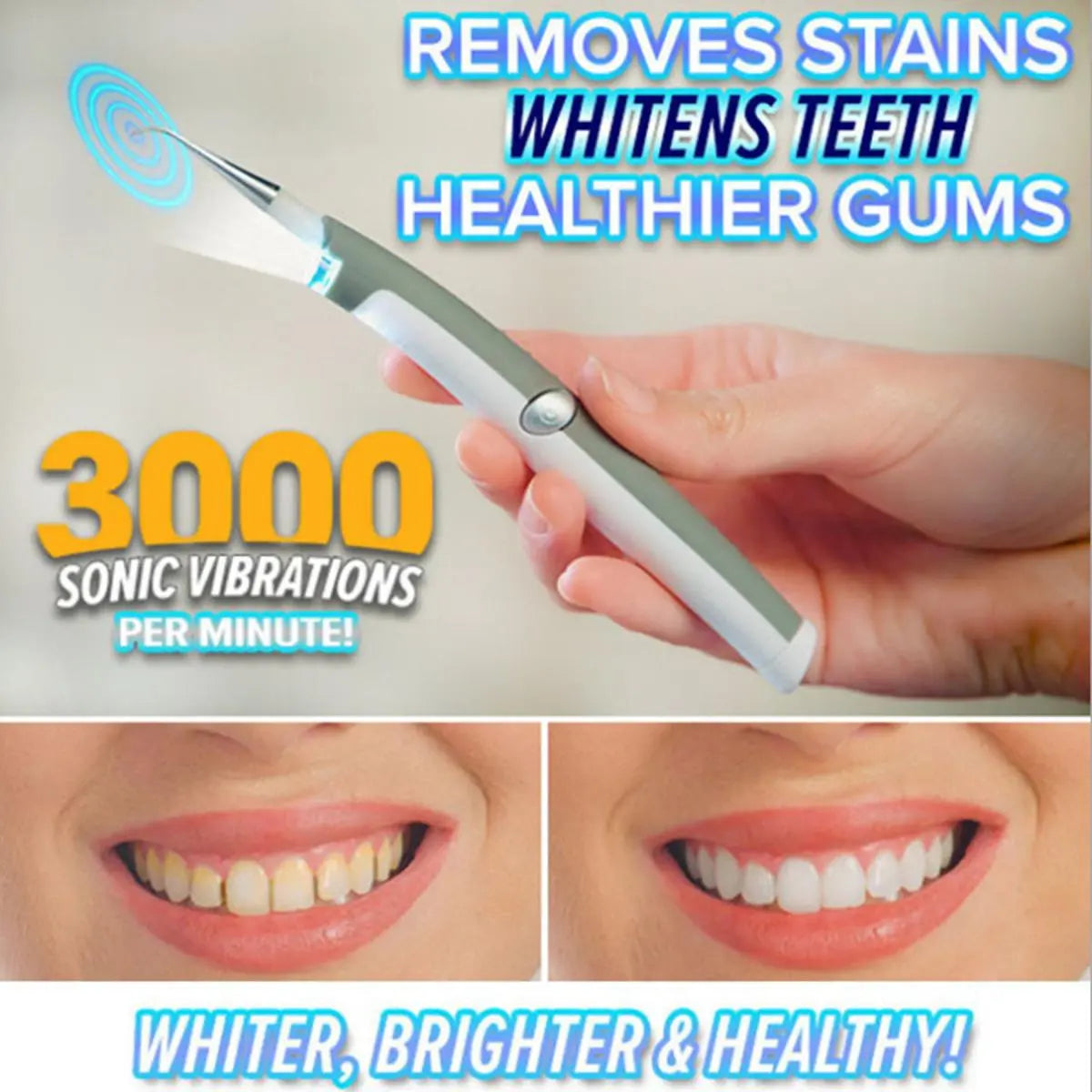 Sonic Pic Dental Cleaning System With Torch, Electric Calculus Teeth Cleaner Teeth Whitening *Free Shipping*