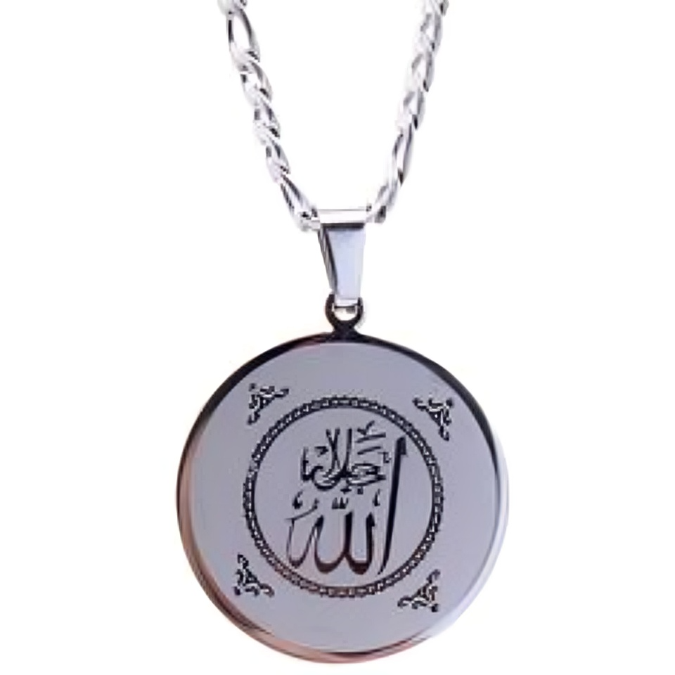Double Sided Pendant Fine Fashion Jewelry Necklace Muslims for Men Man