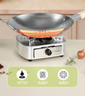 Stainless Steel Wok Karahi with Wooden Handle
