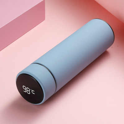 Random Color 500 ML Stainless Steel Vacuum Insulated Water Bottle with Automatic LED Temperature Display, Large Flask Stainless Steel Thermal Insulated Water Bottle Cup