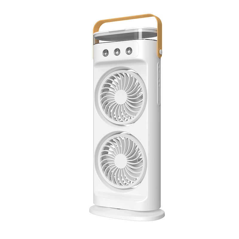 Dual-fan air Cooler Double-head Three-hole Ice Mist